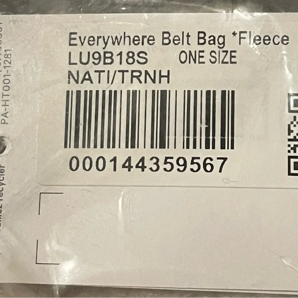 LULULEMON Everywhere Belt Bag Natural Ivory Fleece NWT - Picture 6 of 9